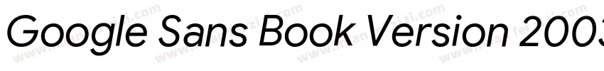 Google Sans Book Version 2003字体转换